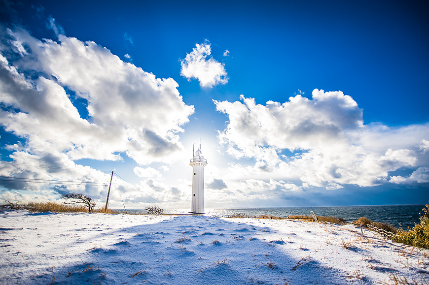 冬の日の沢崎灯台